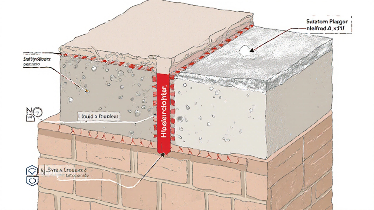 Сравнение структуры раствора с мылом и промышленным пластификатором в разрезе кирпичной кладки.