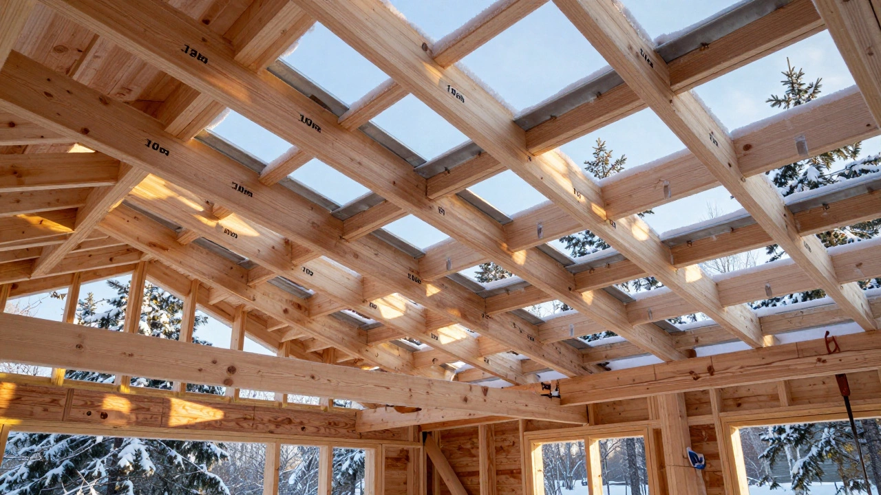 Какое расстояние должно быть между стропилами: точные нормы для разных кровель