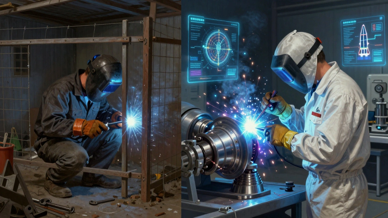 Сравнение: сварка в селе и на заводе — от простого ремонта до сварки титана для ракет.