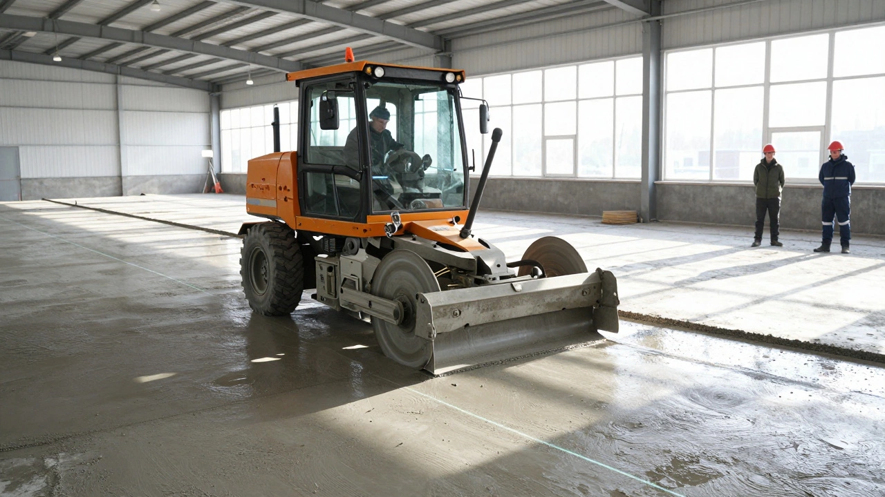 Как называется машина, которая выравнивает бетон: виды и принцип работы