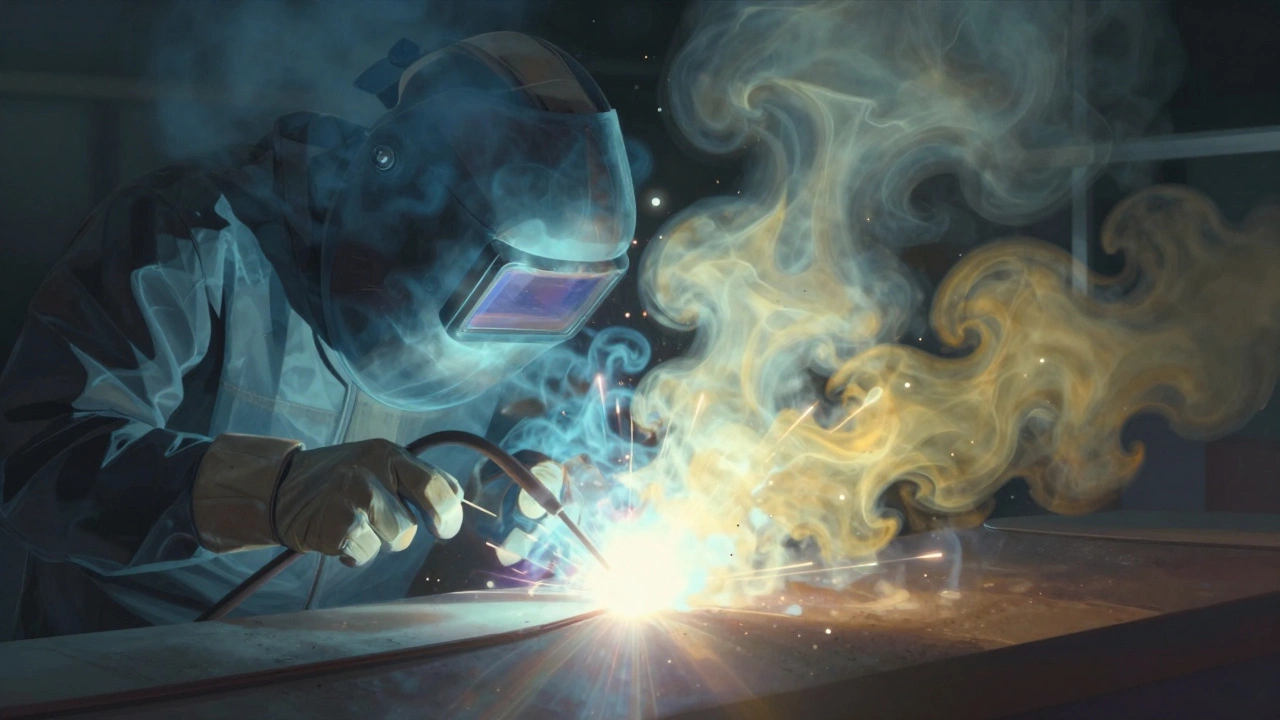 Визуализация опасностей сварки - дым и УФ излучение