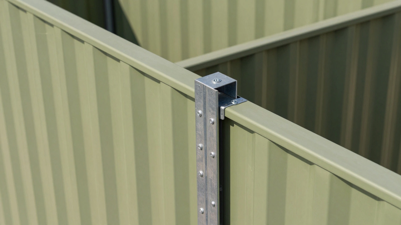 Детальный вид качественного забора из профнастила с полимерным покрытием