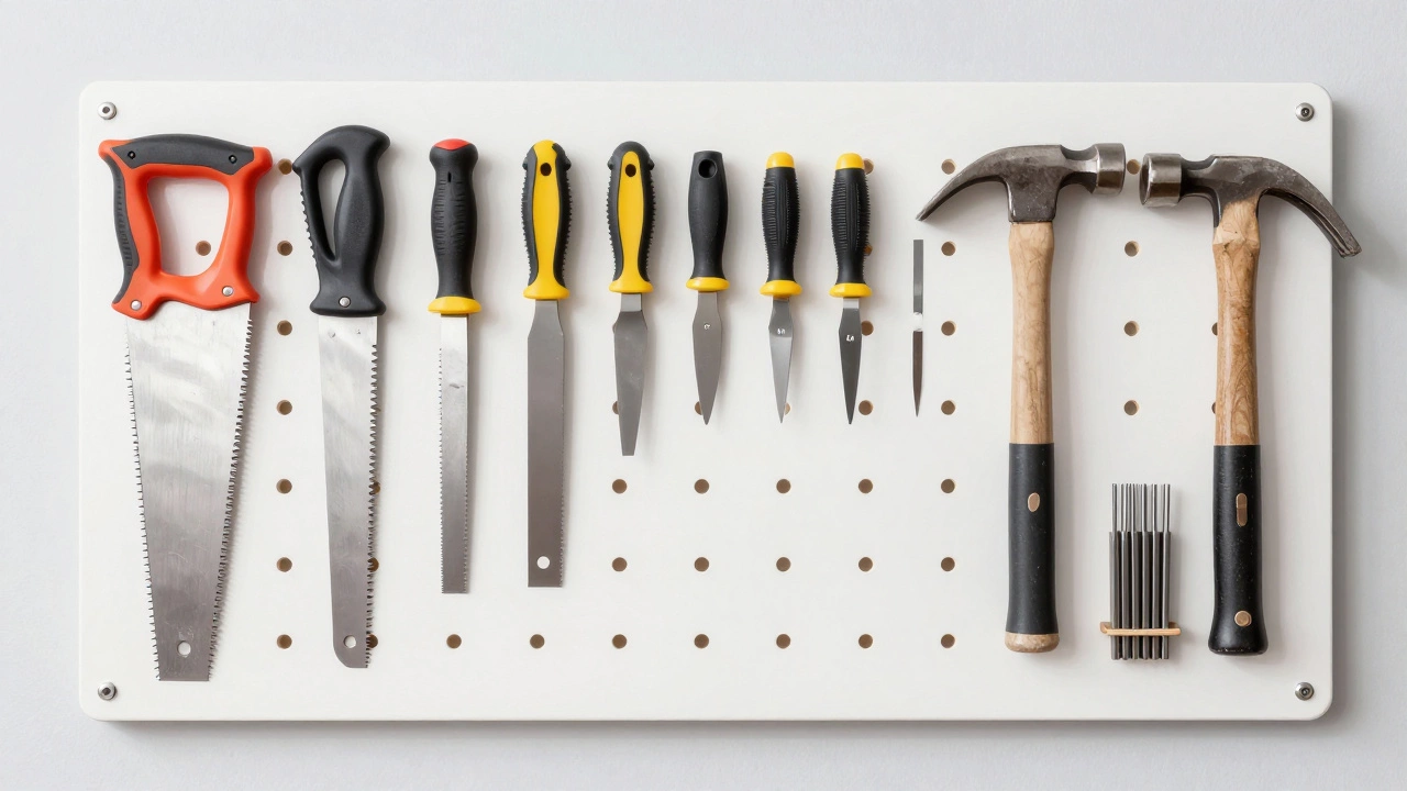 Организованное хранение ручного инструмента на настенной панели