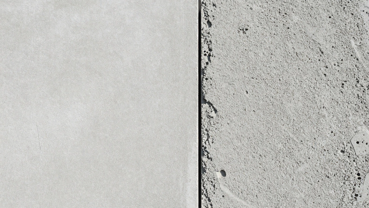 Сравнение плотного бетона с низким ВЦО и пористого бетона с избытком воды